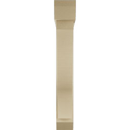 Ekena Millwork - BKTUR0554X32X38FST06RCPR - Timberthane Faux Wood Funston Style Bracket w/ Offset Brace, Slat Ends, 5 1/2"W x 32"D x 38"H, Primed Tan