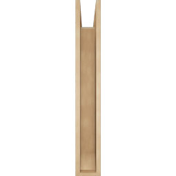 Ekena Millwork - BKTUR0554X32X38FST06RCPR - Timberthane Faux Wood Funston Style Bracket w/ Offset Brace, Slat Ends, 5 1/2"W x 32"D x 38"H, Primed Tan