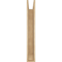 Ekena Millwork - BKTUR0554X32X40FST06RCPR - Timberthane Faux Wood Funston Style Bracket w/ Offset Brace, Slat Ends, 5 1/2"W x 32"D x 40"H, Primed Tan
