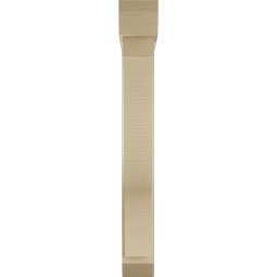 Ekena Millwork - BKTUR0554X32X44FST06RCPR - Timberthane Faux Wood Funston Style Bracket w/ Offset Brace, Slat Ends, 5 1/2"W x 32"D x 44"H, Primed Tan