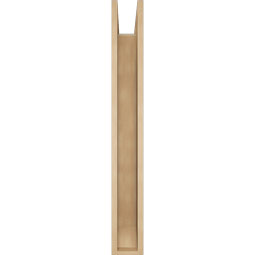 Ekena Millwork - BKTUR0554X32X44FST06RCPR - Timberthane Faux Wood Funston Style Bracket w/ Offset Brace, Slat Ends, 5 1/2"W x 32"D x 44"H, Primed Tan