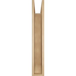 Ekena Millwork - BKTUR0554X34X34FST06RCPR - Timberthane Faux Wood Funston Style Bracket w/ Offset Brace, Slat Ends, 5 1/2"W x 34"D x 34"H, Primed Tan