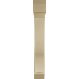 Ekena Millwork - BKTUR0554X34X38FST06RCPR - Timberthane Faux Wood Funston Style Bracket w/ Offset Brace, Slat Ends, 5 1/2"W x 34"D x 38"H, Primed Tan