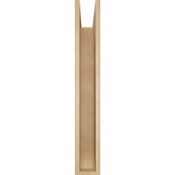 Ekena Millwork - BKTUR0554X34X38FST06RCPR - Timberthane Faux Wood Funston Style Bracket w/ Offset Brace, Slat Ends, 5 1/2"W x 34"D x 38"H, Primed Tan