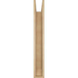 Ekena Millwork - BKTUR0554X34X40FST06RCPR - Timberthane Faux Wood Funston Style Bracket w/ Offset Brace, Slat Ends, 5 1/2"W x 34"D x 40"H, Primed Tan