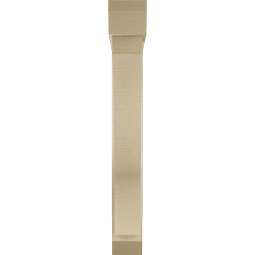 Ekena Millwork - BKTUR0554X34X42FST06RCPR - Timberthane Faux Wood Funston Style Bracket w/ Offset Brace, Slat Ends, 5 1/2"W x 34"D x 42"H, Primed Tan