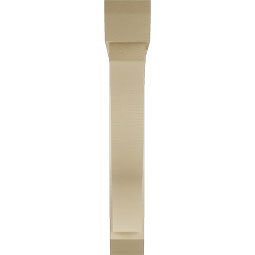Ekena Millwork - BKTUR0554X36X36FST06RCPR - Timberthane Faux Wood Funston Style Bracket w/ Offset Brace, Slat Ends, 5 1/2"W x 36"D x 36"H, Primed Tan