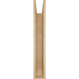 Ekena Millwork - BKTUR0554X36X36FST06RCPR - Timberthane Faux Wood Funston Style Bracket w/ Offset Brace, Slat Ends, 5 1/2"W x 36"D x 36"H, Primed Tan