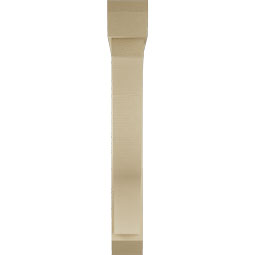Ekena Millwork - BKTUR0554X36X40FST06RCPR - Timberthane Faux Wood Funston Style Bracket w/ Offset Brace, Slat Ends, 5 1/2"W x 36"D x 40"H, Primed Tan