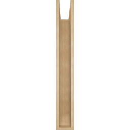 Ekena Millwork - BKTUR0554X36X40FST06RCPR - Timberthane Faux Wood Funston Style Bracket w/ Offset Brace, Slat Ends, 5 1/2"W x 36"D x 40"H, Primed Tan