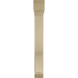 Ekena Millwork - BKTUR0554X36X44FST06RCPR - Timberthane Faux Wood Funston Style Bracket w/ Offset Brace, Slat Ends, 5 1/2"W x 36"D x 44"H, Primed Tan