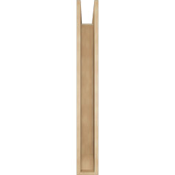 Ekena Millwork - BKTUR0554X36X44FST06RCPR - Timberthane Faux Wood Funston Style Bracket w/ Offset Brace, Slat Ends, 5 1/2"W x 36"D x 44"H, Primed Tan