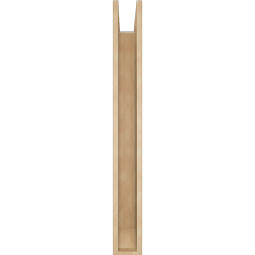 Ekena Millwork - BKTUR0554X36X48FST06RCPR - Timberthane Faux Wood Funston Style Bracket w/ Offset Brace, Slat Ends, 5 1/2"W x 36"D x 48"H, Primed Tan
