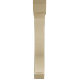 Ekena Millwork - BKTUR0554X38X38FST06RCPR - Timberthane Faux Wood Funston Style Bracket w/ Offset Brace, Slat Ends, 5 1/2"W x 38"D x 38"H, Primed Tan