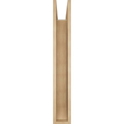 Ekena Millwork - BKTUR0554X38X38FST06RCPR - Timberthane Faux Wood Funston Style Bracket w/ Offset Brace, Slat Ends, 5 1/2"W x 38"D x 38"H, Primed Tan