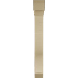 Ekena Millwork - BKTUR0554X38X44FST06RCPR - Timberthane Faux Wood Funston Style Bracket w/ Offset Brace, Slat Ends, 5 1/2"W x 38"D x 44"H, Primed Tan