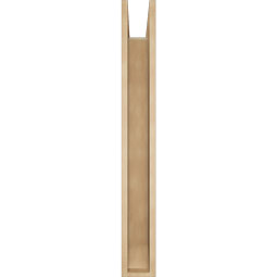 Ekena Millwork - BKTUR0554X38X44FST06RCPR - Timberthane Faux Wood Funston Style Bracket w/ Offset Brace, Slat Ends, 5 1/2"W x 38"D x 44"H, Primed Tan