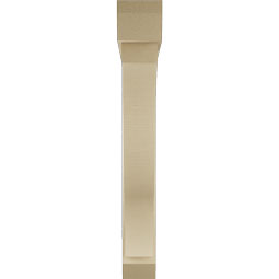 Ekena Millwork - BKTUR0554X40X40FST06RCPR - Timberthane Faux Wood Funston Style Bracket w/ Offset Brace, Slat Ends, 5 1/2"W x 40"D x 40"H, Primed Tan