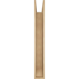 Ekena Millwork - BKTUR0554X40X40FST06RCPR - Timberthane Faux Wood Funston Style Bracket w/ Offset Brace, Slat Ends, 5 1/2"W x 40"D x 40"H, Primed Tan