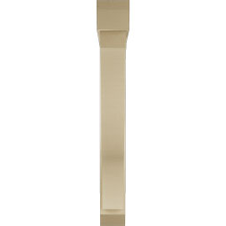 Ekena Millwork - BKTUR0554X40X44FST06RCPR - Timberthane Faux Wood Funston Style Bracket w/ Offset Brace, Slat Ends, 5 1/2"W x 40"D x 44"H, Primed Tan