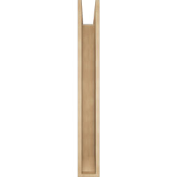 Ekena Millwork - BKTUR0554X40X44FST06RCPR - Timberthane Faux Wood Funston Style Bracket w/ Offset Brace, Slat Ends, 5 1/2"W x 40"D x 44"H, Primed Tan