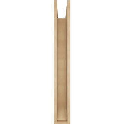 Ekena Millwork - BKTUR0554X42X42FST06RCPR - Timberthane Faux Wood Funston Style Bracket w/ Offset Brace, Slat Ends, 5 1/2"W x 42"D x 42"H, Primed Tan
