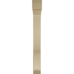 Ekena Millwork - BKTUR0554X42X48FST06RCPR - Timberthane Faux Wood Funston Style Bracket w/ Offset Brace, Slat Ends, 5 1/2"W x 42"D x 48"H, Primed Tan