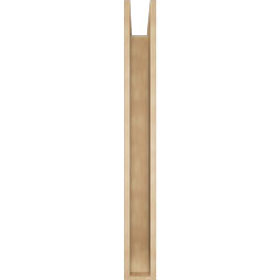 Ekena Millwork - BKTUR0554X42X48FST06RCPR - Timberthane Faux Wood Funston Style Bracket w/ Offset Brace, Slat Ends, 5 1/2"W x 42"D x 48"H, Primed Tan