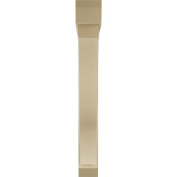 Ekena Millwork - BKTUR0554X44X44FST06RCPR - Timberthane Faux Wood Funston Style Bracket w/ Offset Brace, Slat Ends, 5 1/2"W x 44"D x 44"H, Primed Tan