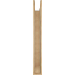 Ekena Millwork - BKTUR0554X44X44FST06RCPR - Timberthane Faux Wood Funston Style Bracket w/ Offset Brace, Slat Ends, 5 1/2"W x 44"D x 44"H, Primed Tan