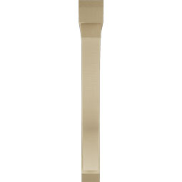 Ekena Millwork - BKTUR0554X48X48FST06RCPR - Timberthane Faux Wood Funston Style Bracket w/ Offset Brace, Slat Ends, 5 1/2"W x 48"D x 48"H, Primed Tan