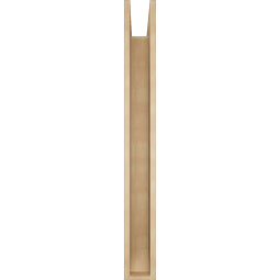 Ekena Millwork - BKTUR0554X48X48FST06RCPR - Timberthane Faux Wood Funston Style Bracket w/ Offset Brace, Slat Ends, 5 1/2"W x 48"D x 48"H, Primed Tan
