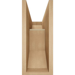 Ekena Millwork - BKTUR0756X18X18FST06RCPR - Timberthane Faux Wood Funston Style Bracket w/ Offset Brace, Slat Ends, 7 1/2"W x 18"D x 18"H, Primed Tan