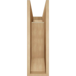 Ekena Millwork - BKTUR0756X18X26FST06RCPR - Timberthane Faux Wood Funston Style Bracket w/ Offset Brace, Slat Ends, 7 1/2"W x 18"D x 26"H, Primed Tan