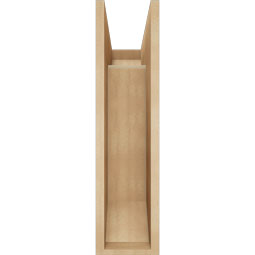 Ekena Millwork - BKTUR0756X18X30FST06RCPR - Timberthane Faux Wood Funston Style Bracket w/ Offset Brace, Slat Ends, 7 1/2"W x 18"D x 30"H, Primed Tan