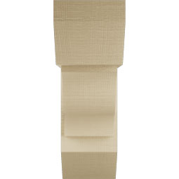 Ekena Millwork - BKTUR0756X22X22FST06RCPR - Timberthane Faux Wood Funston Style Bracket w/ Offset Brace, Slat Ends, 7 1/2"W x 22"D x 22"H, Primed Tan