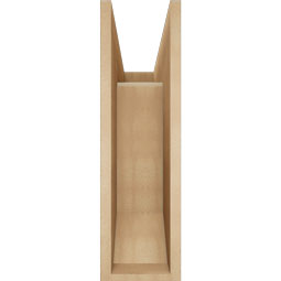 Ekena Millwork - BKTUR0756X22X26FST06RCPR - Timberthane Faux Wood Funston Style Bracket w/ Offset Brace, Slat Ends, 7 1/2"W x 22"D x 26"H, Primed Tan