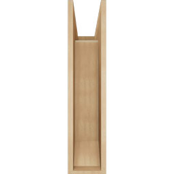 Ekena Millwork - BKTUR0756X22X34FST06RCPR - Timberthane Faux Wood Funston Style Bracket w/ Offset Brace, Slat Ends, 7 1/2"W x 22"D x 34"H, Primed Tan