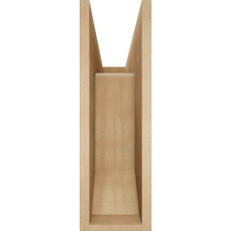 Ekena Millwork - BKTUR0756X24X24FST06RCPR - Timberthane Faux Wood Funston Style Bracket w/ Offset Brace, Slat Ends, 7 1/2"W x 24"D x 24"H, Primed Tan