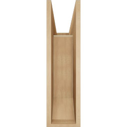 Ekena Millwork - BKTUR0756X24X28FST06RCPR - Timberthane Faux Wood Funston Style Bracket w/ Offset Brace, Slat Ends, 7 1/2"W x 24"D x 28"H, Primed Tan