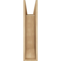 Ekena Millwork - BKTUR0756X24X32FST06RCPR - Timberthane Faux Wood Funston Style Bracket w/ Offset Brace, Slat Ends, 7 1/2"W x 24"D x 32"H, Primed Tan