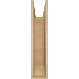 Ekena Millwork - BKTUR0756X24X36FST06RCPR - Timberthane Faux Wood Funston Style Bracket w/ Offset Brace, Slat Ends, 7 1/2"W x 24"D x 36"H, Primed Tan