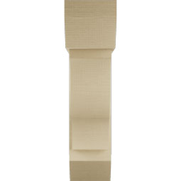 Ekena Millwork - BKTUR0756X26X30FST06RCPR - Timberthane Faux Wood Funston Style Bracket w/ Offset Brace, Slat Ends, 7 1/2"W x 26"D x 30"H, Primed Tan