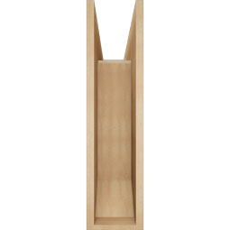 Ekena Millwork - BKTUR0756X26X30FST06RCPR - Timberthane Faux Wood Funston Style Bracket w/ Offset Brace, Slat Ends, 7 1/2"W x 26"D x 30"H, Primed Tan