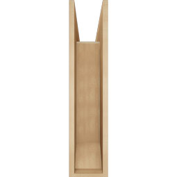 Ekena Millwork - BKTUR0756X26X34FST06RCPR - Timberthane Faux Wood Funston Style Bracket w/ Offset Brace, Slat Ends, 7 1/2"W x 26"D x 34"H, Primed Tan
