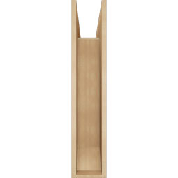 Ekena Millwork - BKTUR0756X26X38FST06RCPR - Timberthane Faux Wood Funston Style Bracket w/ Offset Brace, Slat Ends, 7 1/2"W x 26"D x 38"H, Primed Tan