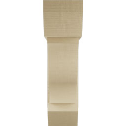 Ekena Millwork - BKTUR0756X28X28FST06RCPR - Timberthane Faux Wood Funston Style Bracket w/ Offset Brace, Slat Ends, 7 1/2"W x 28"D x 28"H, Primed Tan