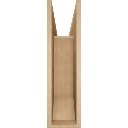 Ekena Millwork - BKTUR0756X28X28FST06RCPR - Timberthane Faux Wood Funston Style Bracket w/ Offset Brace, Slat Ends, 7 1/2"W x 28"D x 28"H, Primed Tan