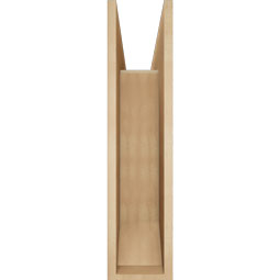 Ekena Millwork - BKTUR0756X28X32FST06RCPR - Timberthane Faux Wood Funston Style Bracket w/ Offset Brace, Slat Ends, 7 1/2"W x 28"D x 32"H, Primed Tan