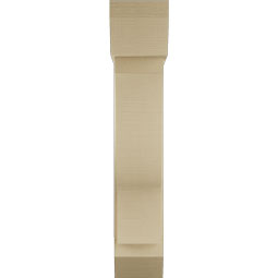 Ekena Millwork - BKTUR0756X28X40FST06RCPR - Timberthane Faux Wood Funston Style Bracket w/ Offset Brace, Slat Ends, 7 1/2"W x 28"D x 40"H, Primed Tan